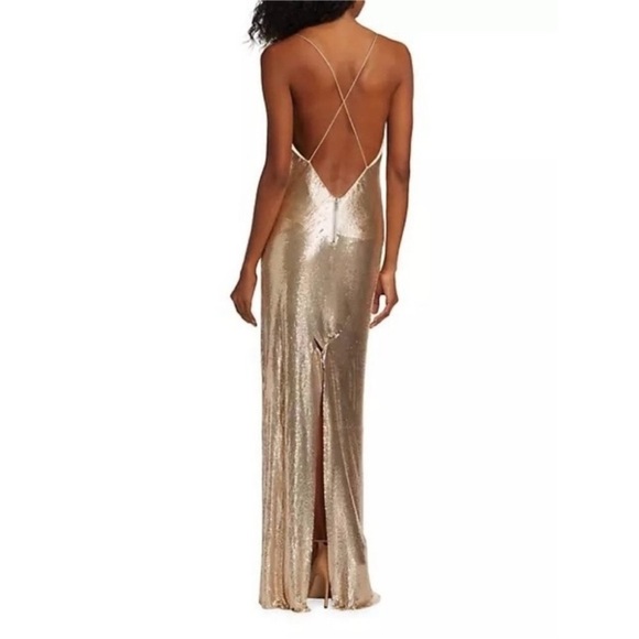 Alice + Olivia Harmony chainmail maxi slip dress NEW - Picture 10 of 13